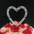 Love Rhinestone Heart Wedding Cake Topper pour la décoration de gâteau